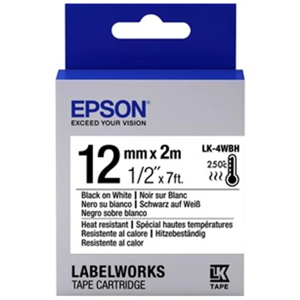 Epson LK-5SBE Gümüş Üzeri Siyah 18mm 9Metre Etiket