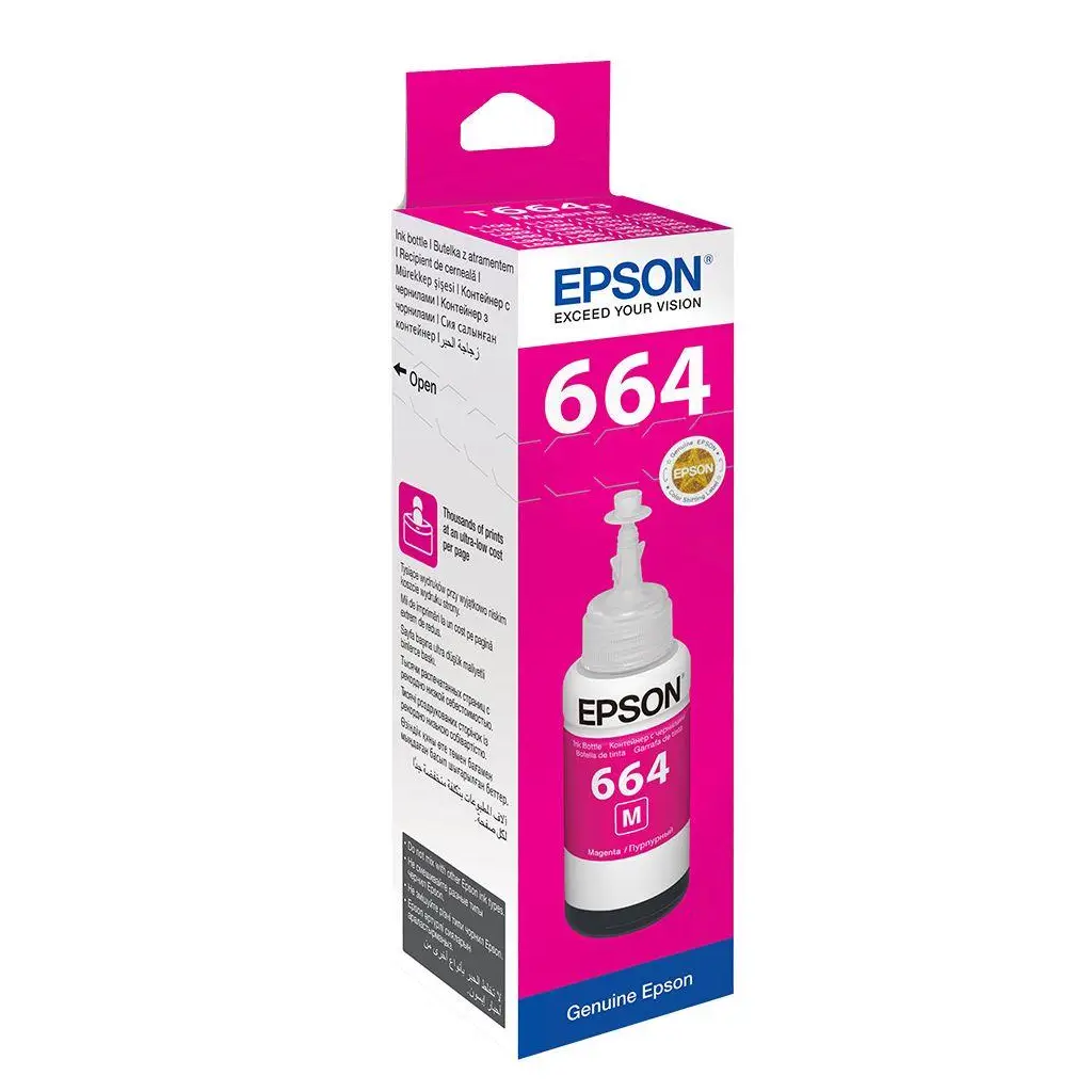 Epson T6643 Magenta Kırmızı Şişe Mürekkep T66434A