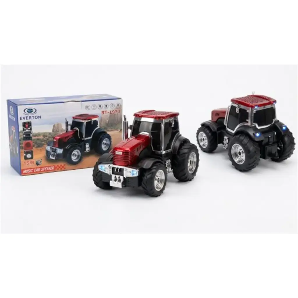 EVERTON RT-1973 Kırmızı Traktör Modeli Bluetooth Fm-Usb-Tf-Aux Şarjlı Nostaljik Radyo