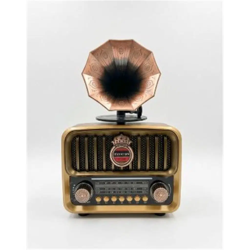 Everton RT-606 Gramofonlu, Şarjlı,  Nostaljik Radyo( Bluetooth-USB-SD-FM)