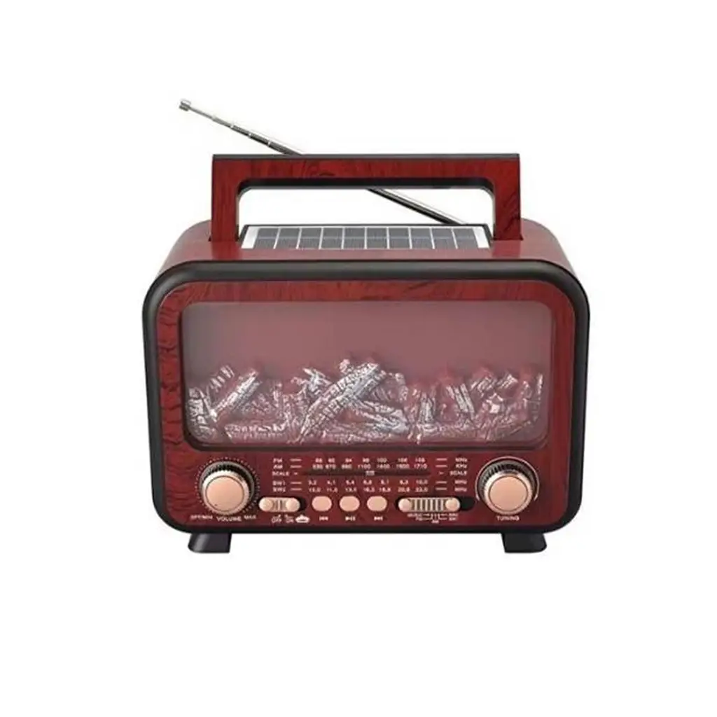 Everton Rt-754 Bluetooth Fm-Usb-Tf-Aux Şarjlı Nostaljik Radyo (Solar Panel)