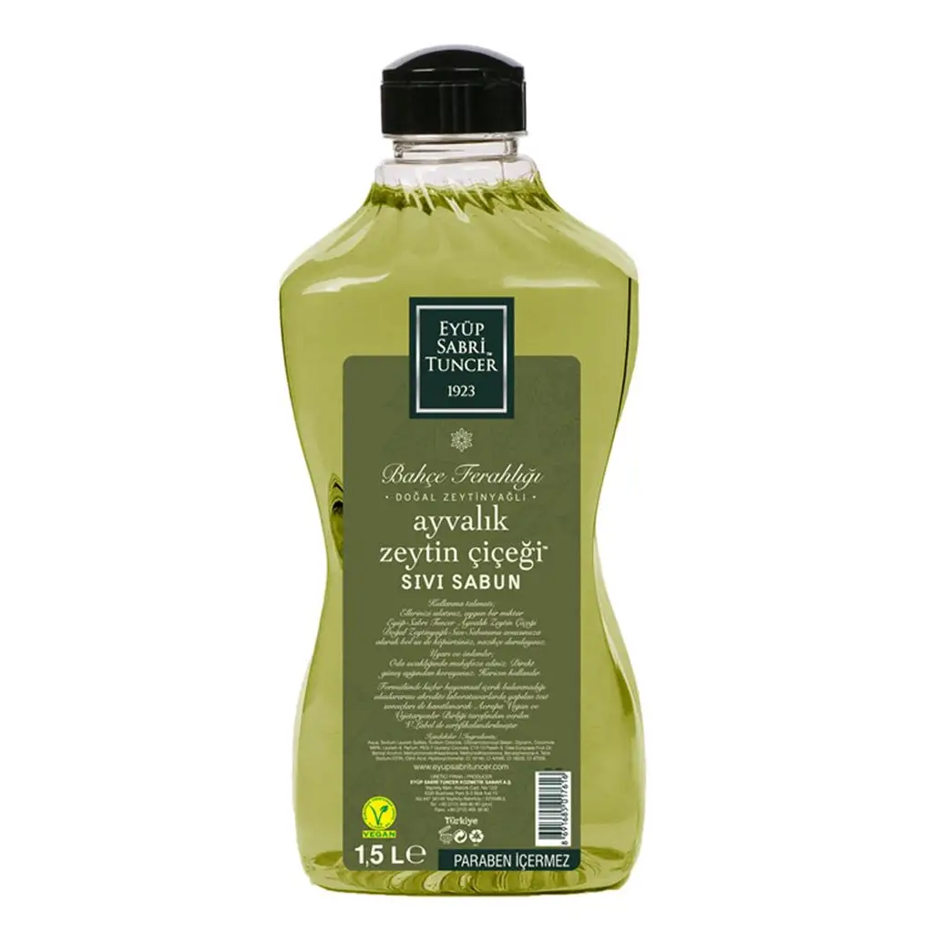 Eyüp Sabri Tuncer 1,5lt Ayvalık Zeytin Çiçeği Sıvı Sabun Doğal Zeytinyağlı