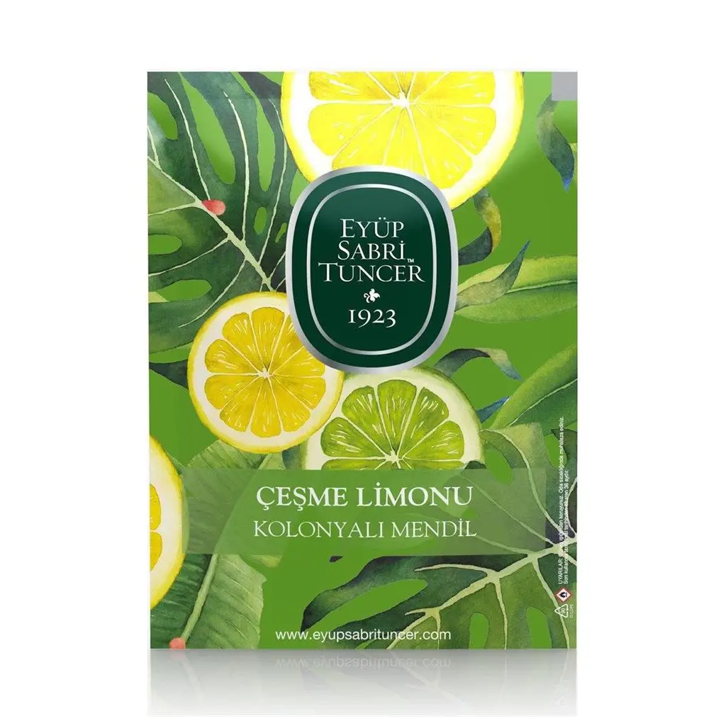 Eyüp Sabri Tuncer 50li Mendil Çeşme limonu Kolonyalı (9,3 x 12,5) Doypack