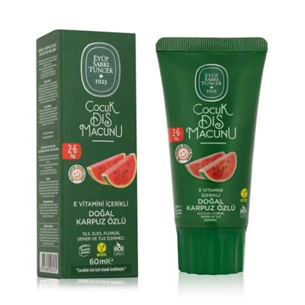 Eyüp Sabri Tuncer Doğal Karpuz Özlü 2-6 Yaş Çocuk Diş Macunu 60 ml