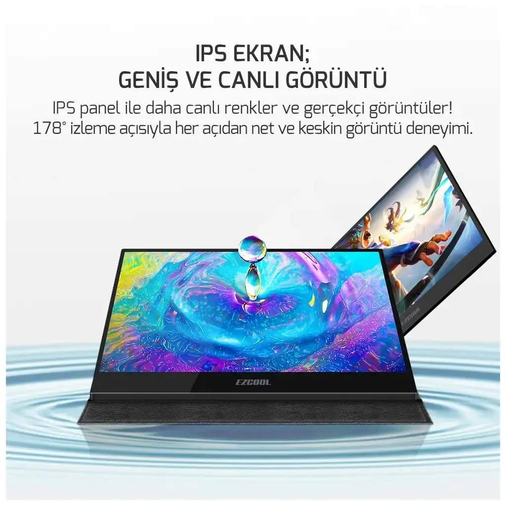 Ezcool 15.6" Lite E15 60Hz Fhd Portable Taşınabilir Monitör (Sıfır Ölü Piksel Garantili)