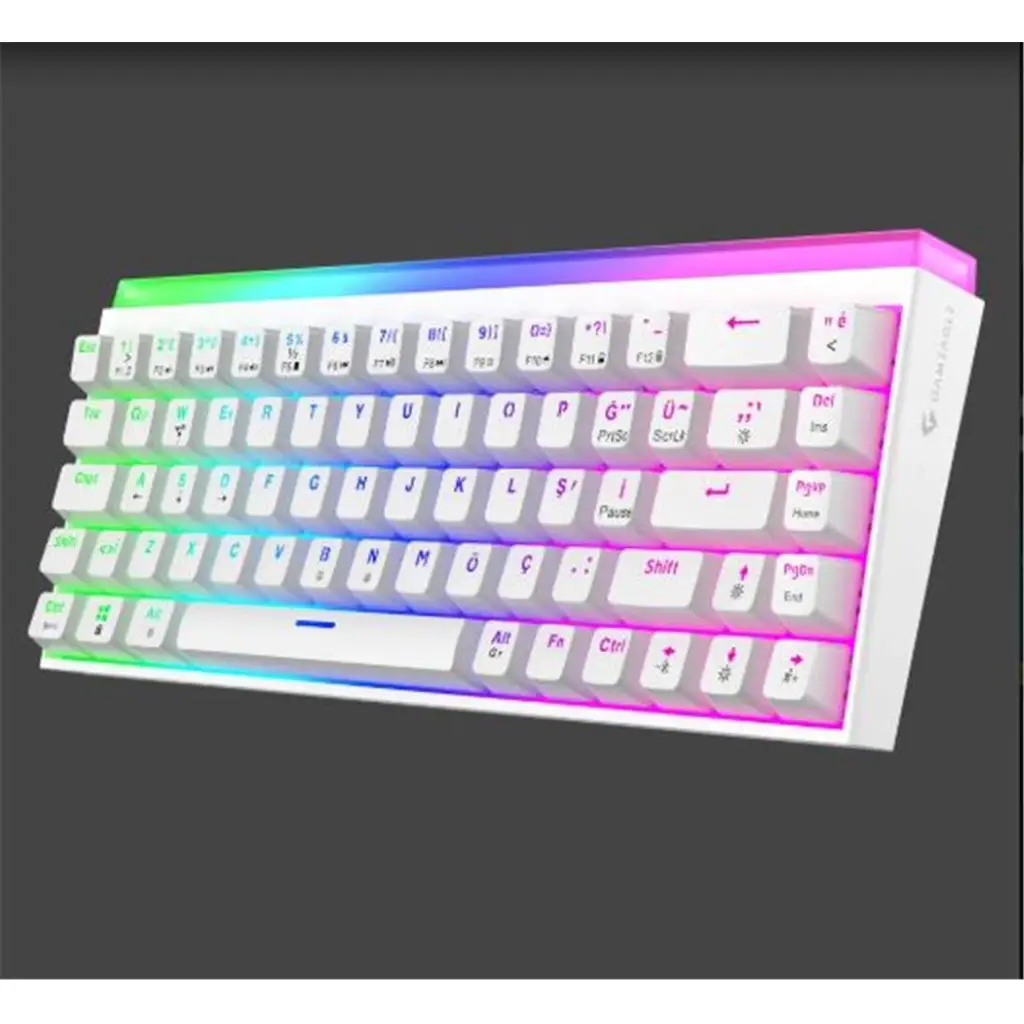 Gameagle GE2019 Hera RGB Kablolu Tr Layout Mekanik Beyaz Oyuncu Klavyesi