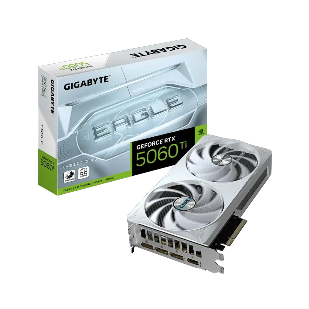 GIGABYTE GV-N506TEAGLE OC ICE-16GD, RTX5060TI, EAGLE OC ICE, 16Gb, GDDR7, 128BIT, 2 Fanlı, 1xHDMI, 3xDP, GAMING Ekran KARTI