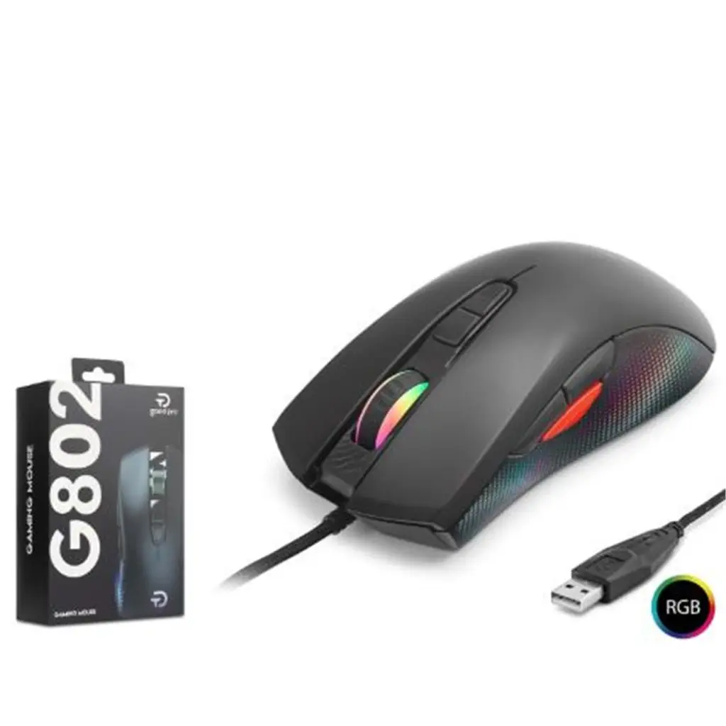 GOOD PRO G802 RGB Gaming Mouse 7200 DPI 8 Tuş 1000Hz Siyah