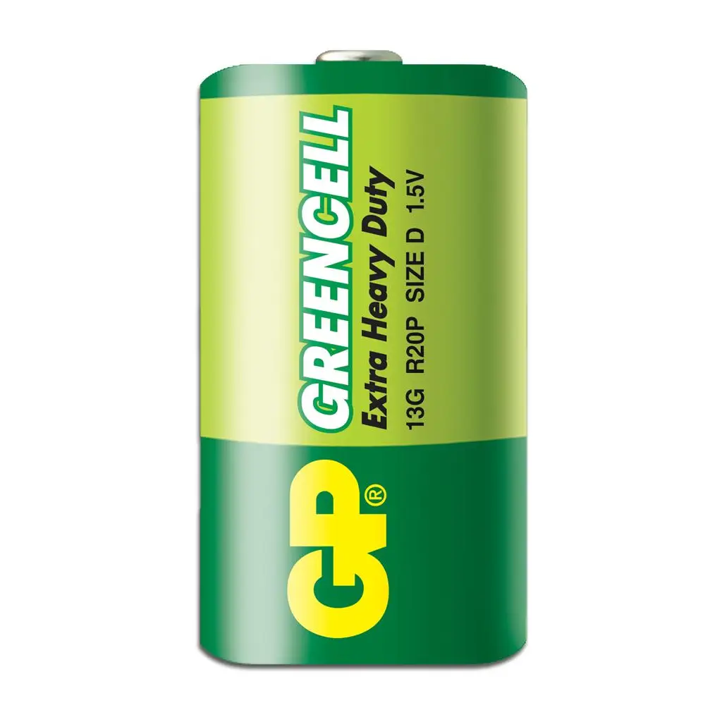 GP Greencel R20 Kalın D Boy Çinko Pil 20'li Paket GP13-2S2