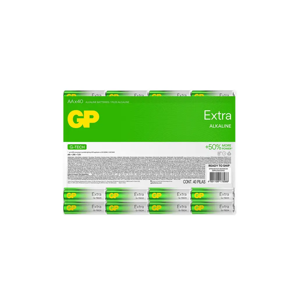 Gp R6 AA Boy Extra Alkalin Kalem Pil 40lı Paket GP15AXETA21-2ECSWC40
