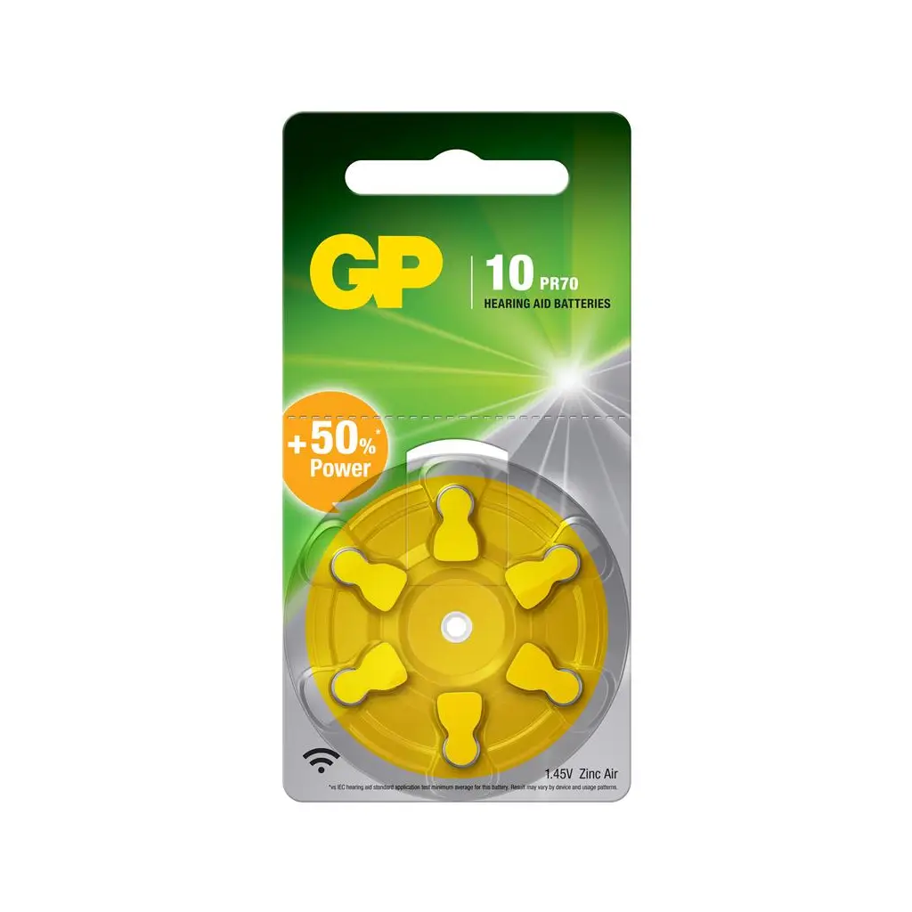 GP ZA10 1.4V Düğme Kulaklık Pili 6'lı Paket