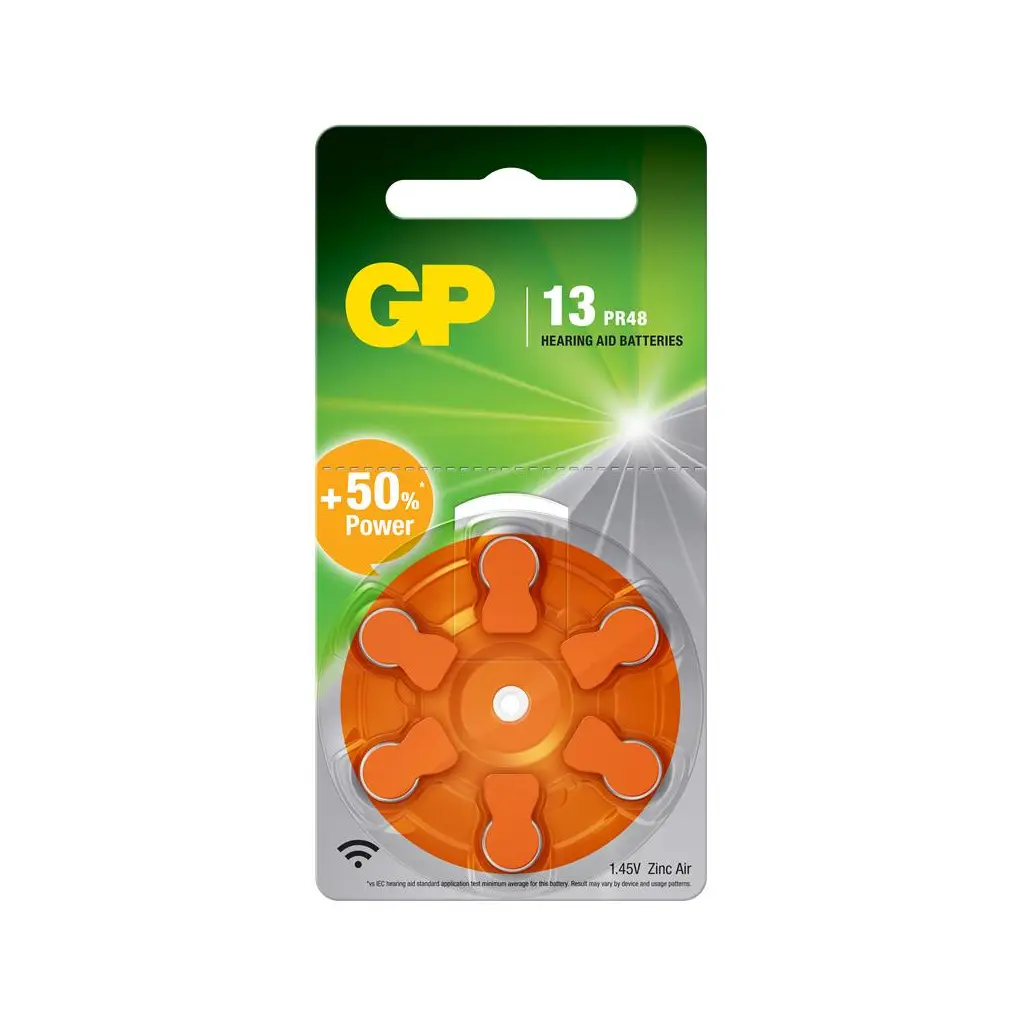 GP ZA13 1.4V Düğme Kulaklık Pili 6'lı Paket