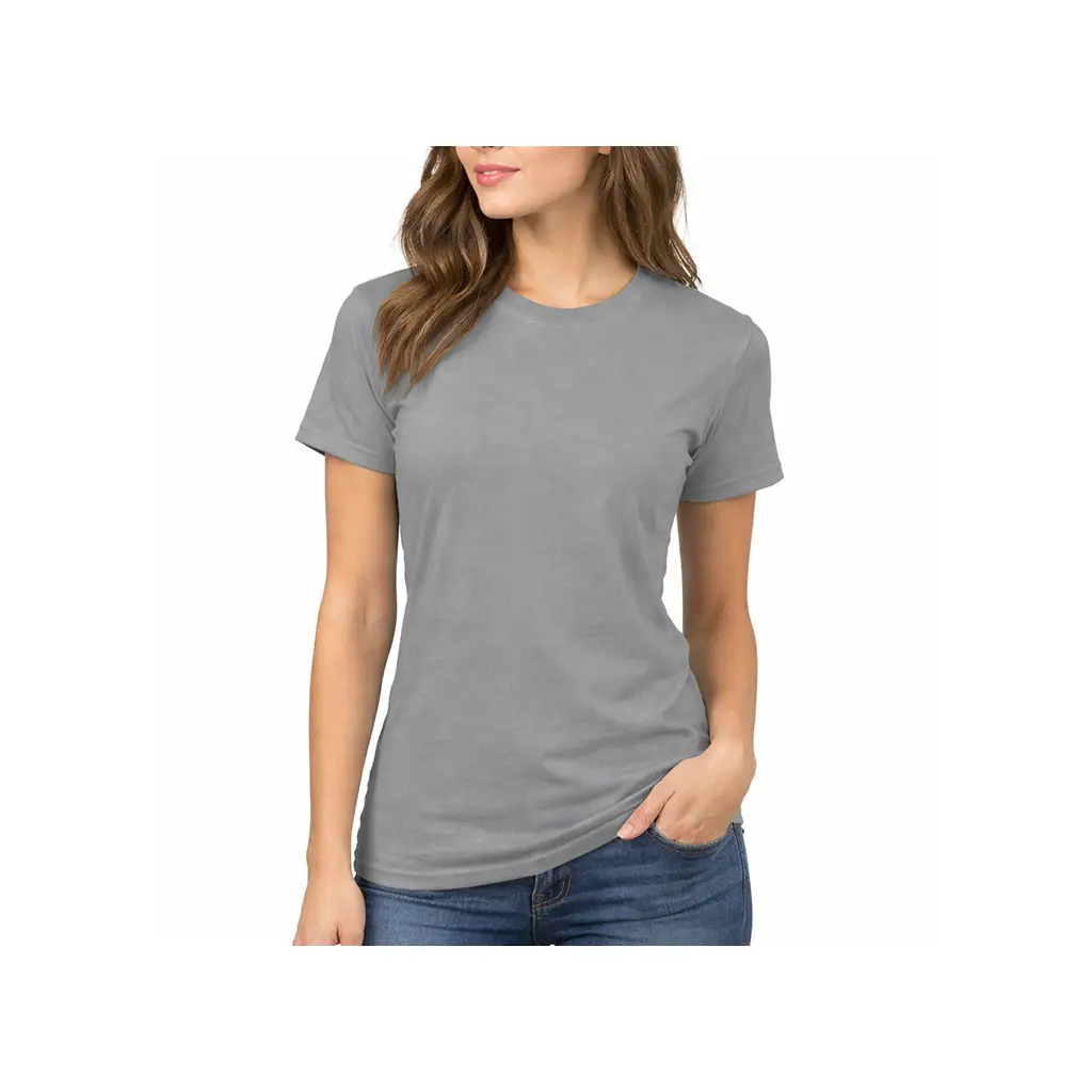 Gri Unisex T-Shirt %100 Pamuklu