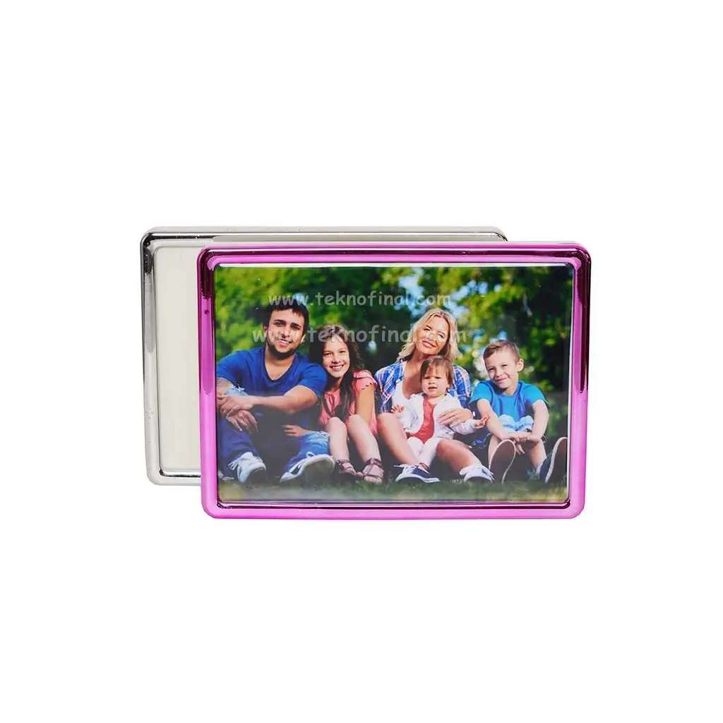 Gümüş & Pembe Renk Bördürlü Cep Albüm 13x18