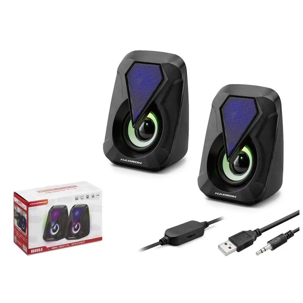 Hadron HD6054 Bilgisayar Speaker 1.1 LEDLİ SİYAH