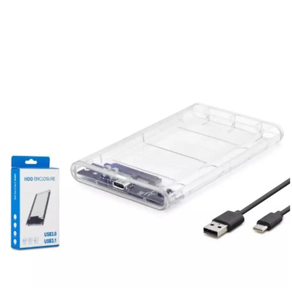 HADRON HDX1766 HDD KUTU TYPE-C3.1 + USB3.0 2.5" TRANSPARENT