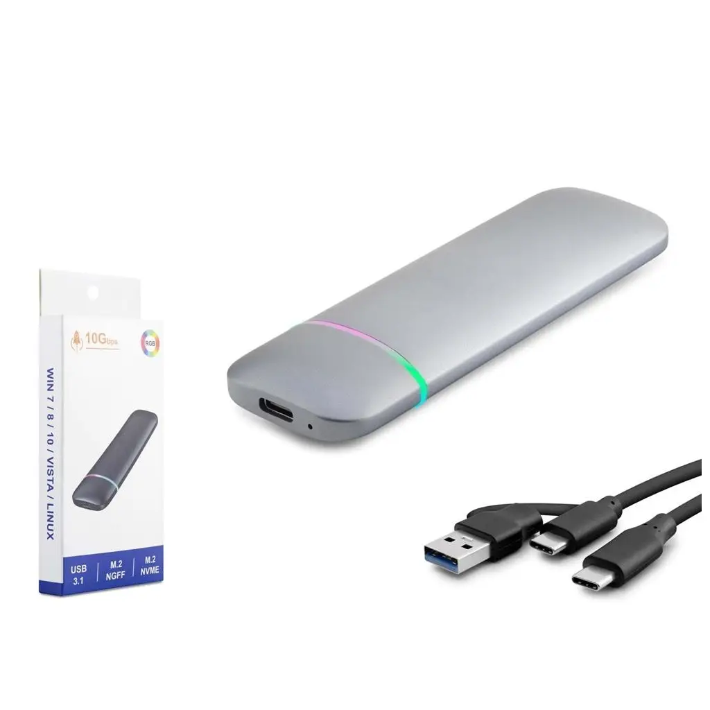 Hadron Hdx1772 Ssd Kutu Type-C3.1 + Usb3.0 Nvme + Ngff M2 Chip Rtl9210B Gri