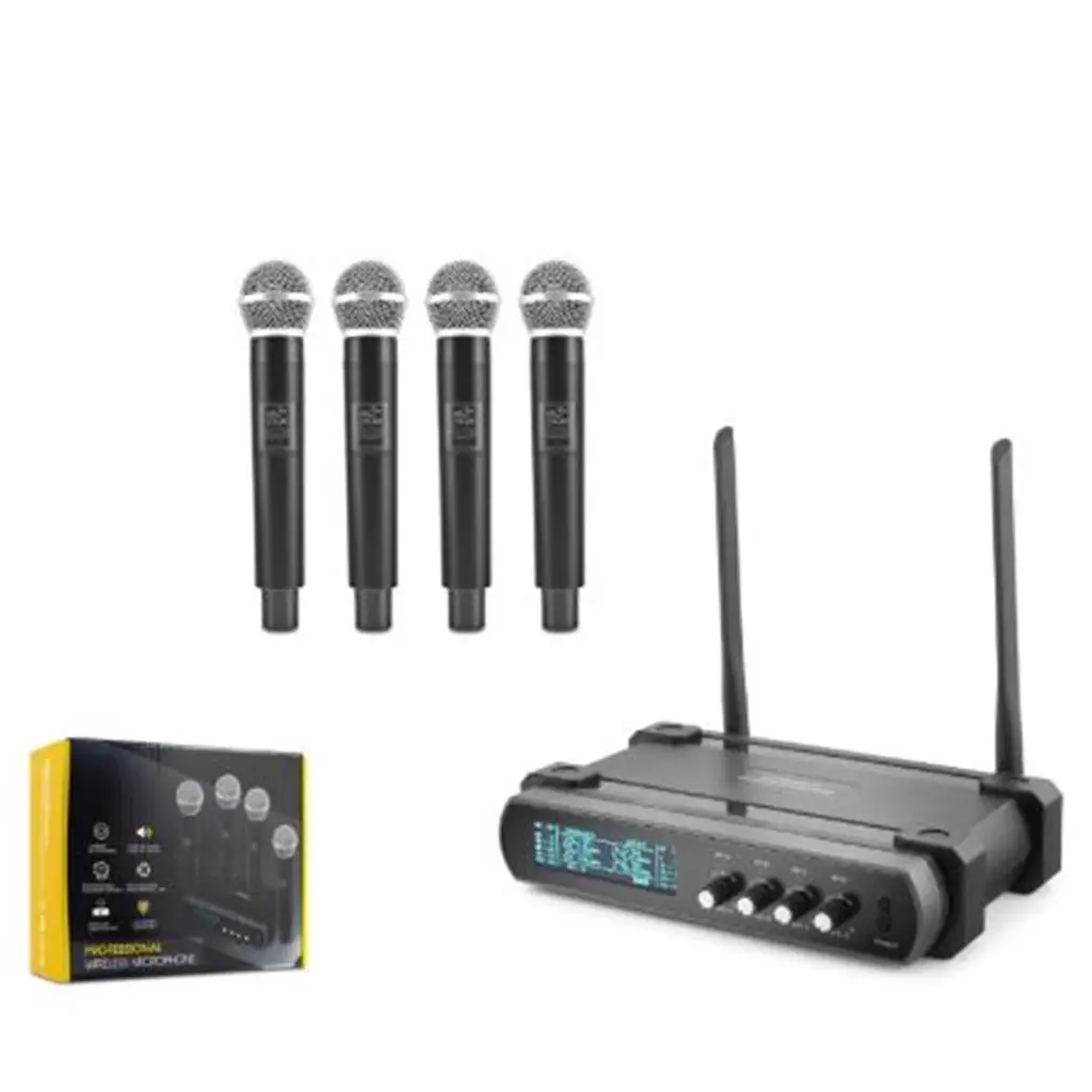 Hadron Hdx2792 Kablosuz 4-Mikrofon Vhf Siyah