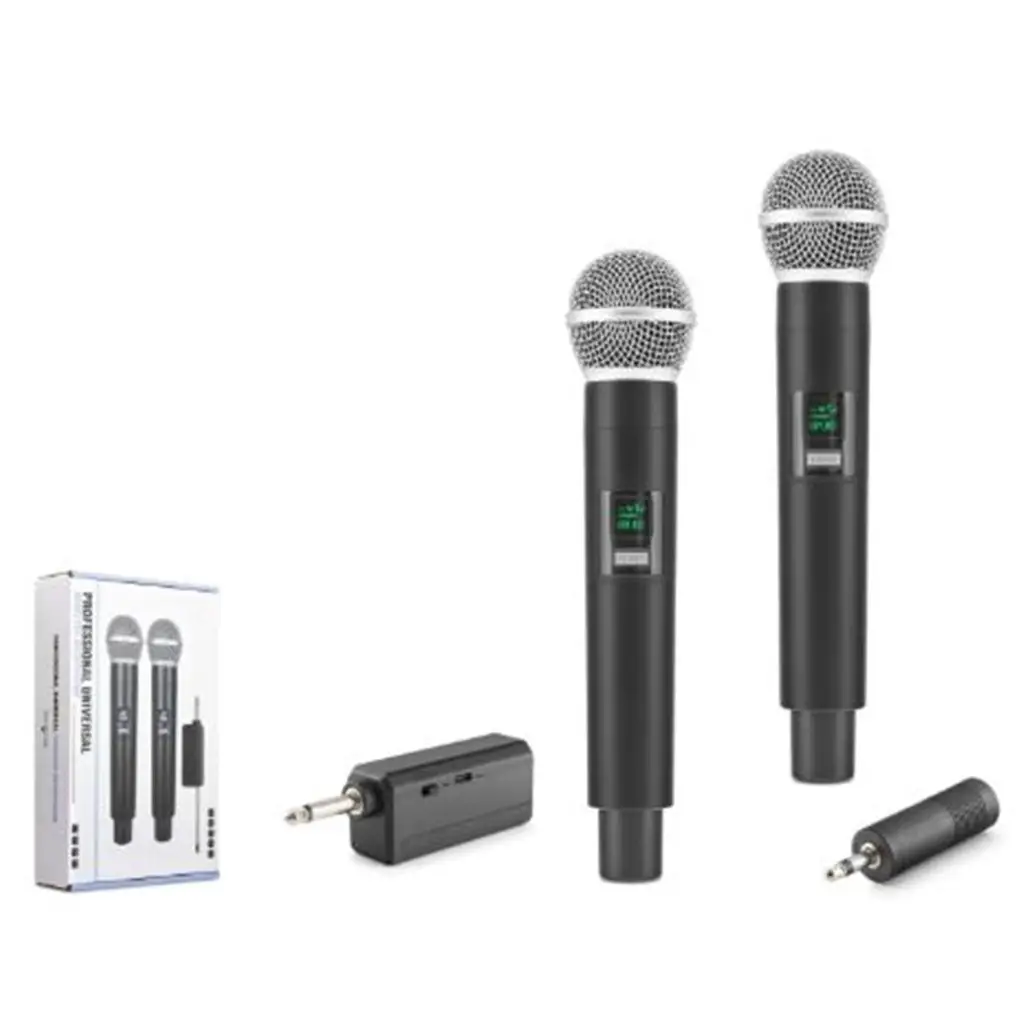HADRON HDX2802 UHF Kablosuz 2 Mikrofonlu Set 6.35 mm Siyah
