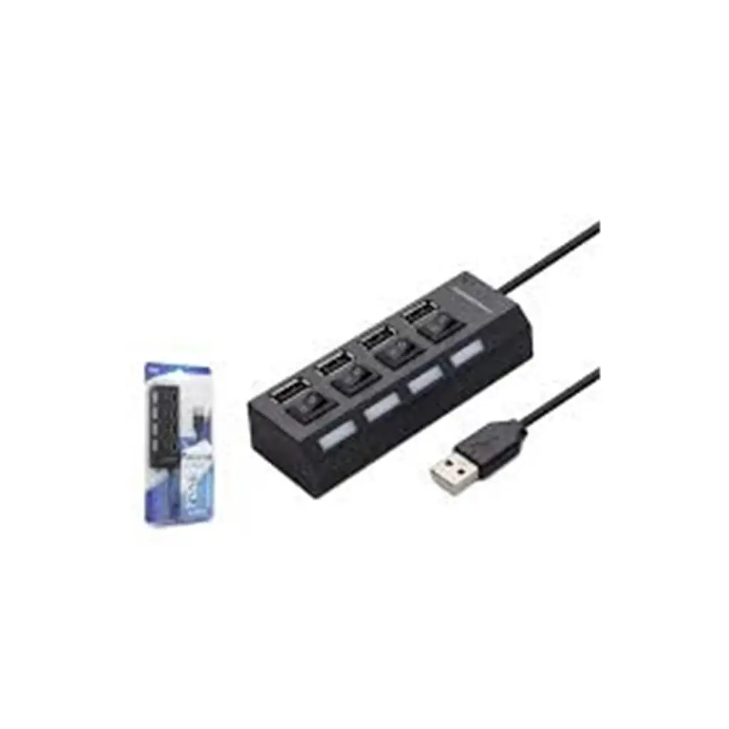 HADRON HDX7008 USB Anahtarlı Hub 4 Port 480 Mbps Siyah