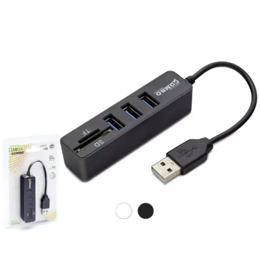 Hadron Hdx7009 Usb Hub Combo 3-Usb + Sd + Tf Siyah