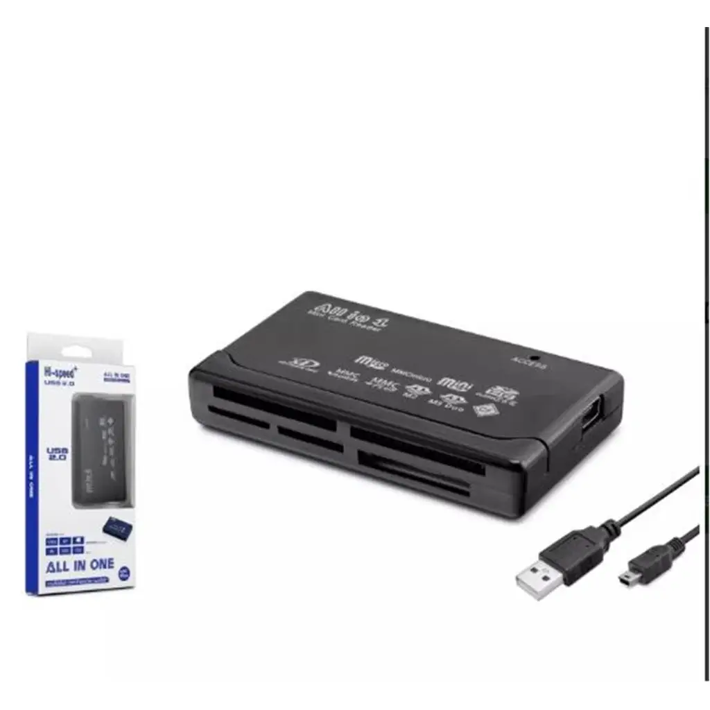 HADRON HDX7012 USB All in One Kart Okuyucu CF SD MicroSD MS XD M2 480 Mbps Siyah