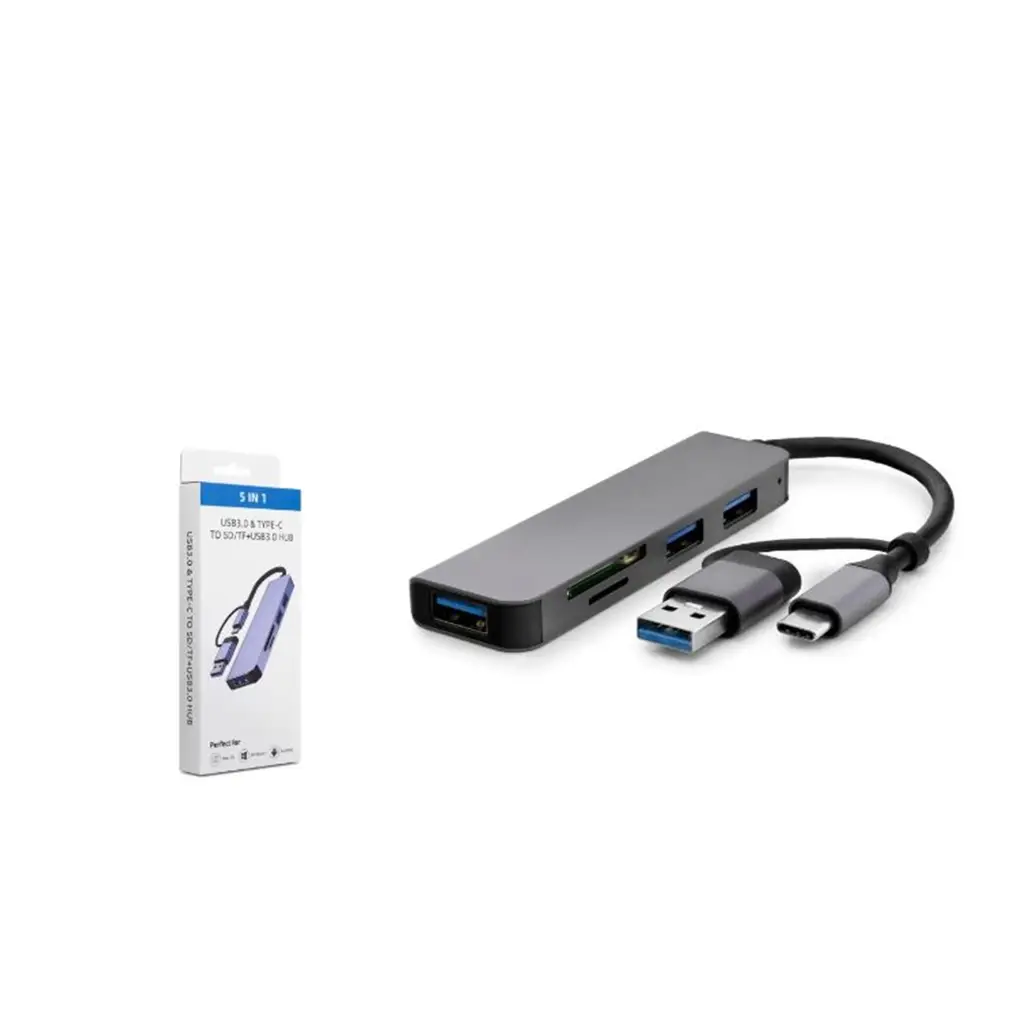 HADRON HDX7826 TYPE-C HUB COMBO 3-USB3.0 + SD + TF 5IN1 GRİ