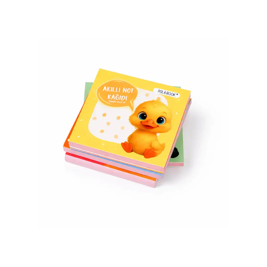Hayvanlı ve Meyveli Mini Akıllı Not Kağıdı 50 Yaprak Yapışkansız Post-it - 6'lı Paket