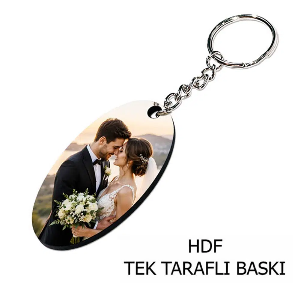 HDF Tek Taraflı Anahtarlık - Oval