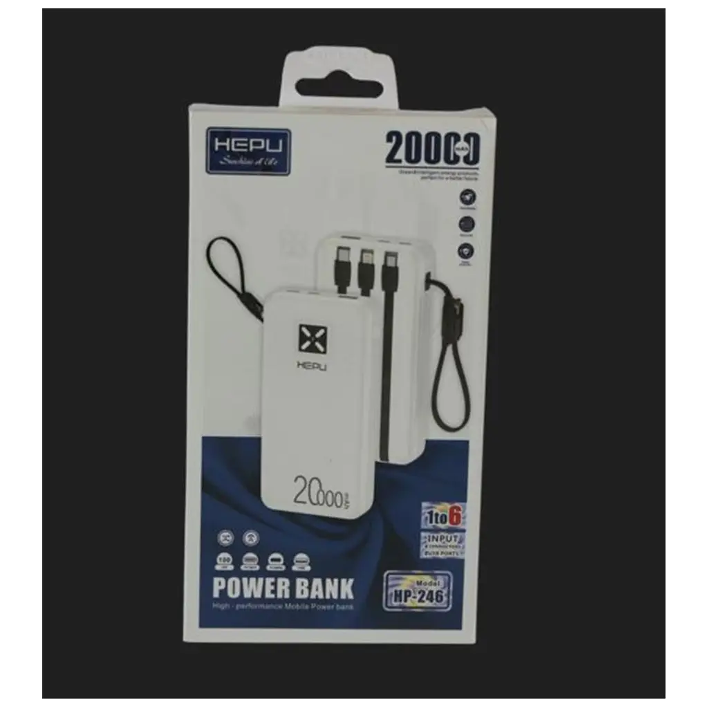 Hepu HP-246 20.000mAh Type-C,Lightining,Usb Powerbank led Gösterge