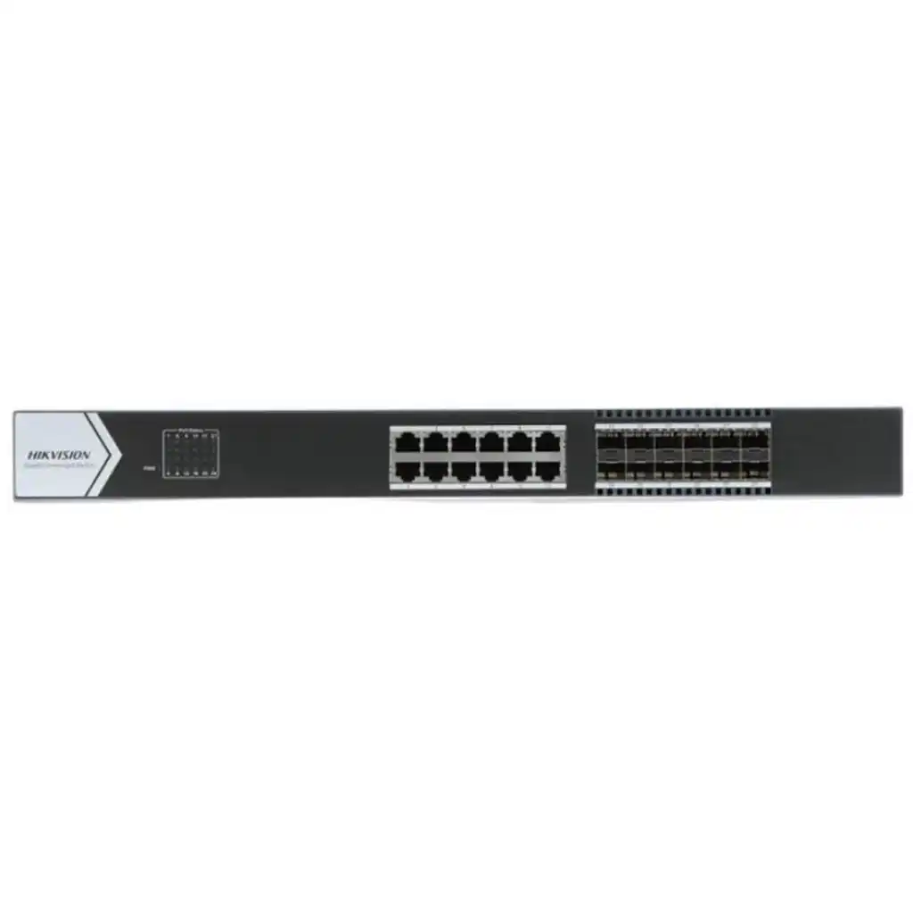 Hikvision DS-3E0524TF(B) 24 PORT(12×Gigabit RJ45 port,12×Gigabit Fiber) Switch