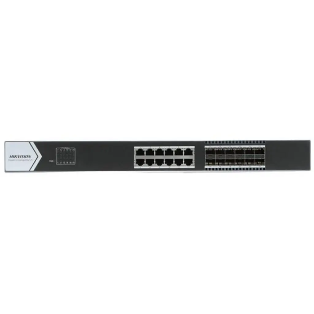 Hikvision DS-3E0524TF(B) 24 PORT(12×Gigabit RJ45 port,12×Gigabit Fiber) Switch