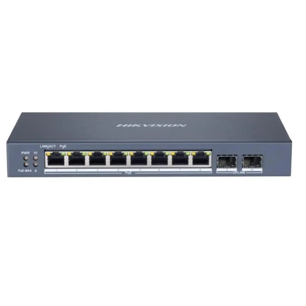 Hikvision DS-3E1510P-SI 8 Port 10-100-1000 Mbps Gigabit Akıllı Yönetilebilir PoE Switch