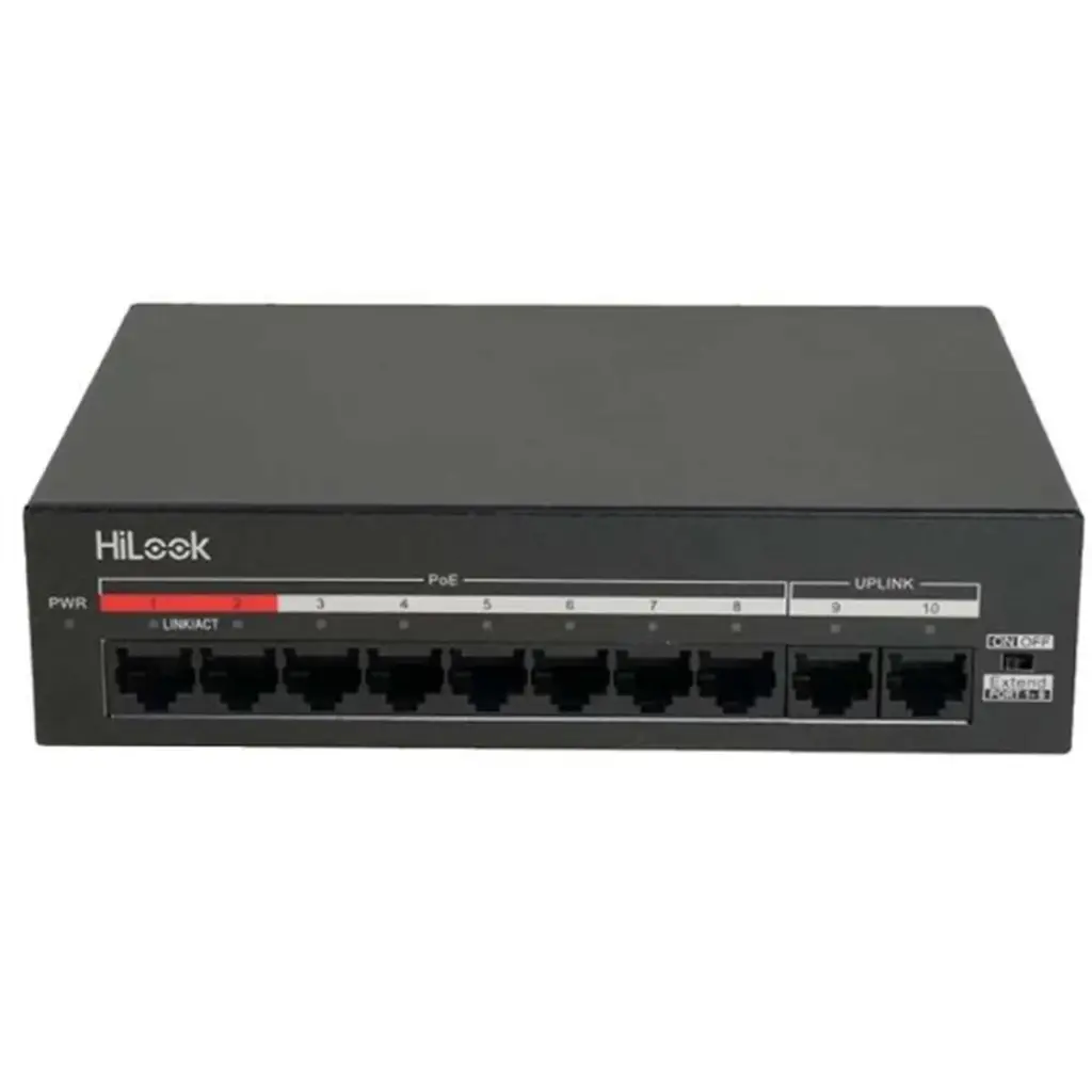 Hilook NS-0110MP-60 8 Port PoE, 60W, +2 Port Megabit Uplink Switch