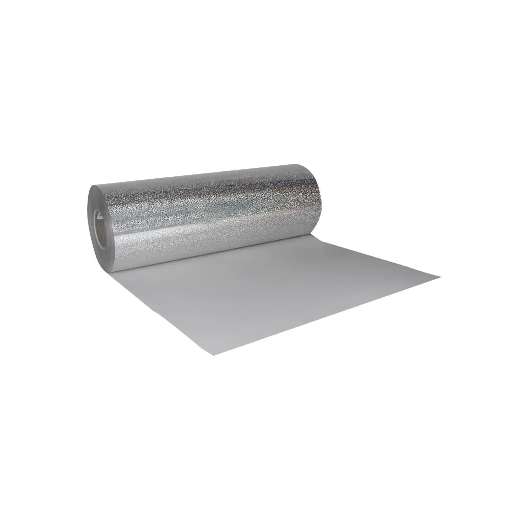 Hologram Gümüş Tekstil Folyosu - 50cmx1Metre