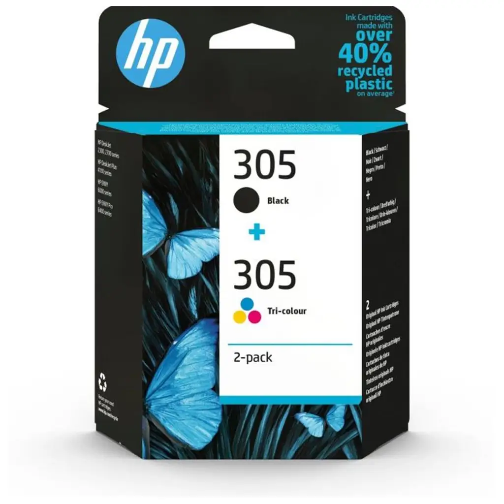 HP 305 Black-Color Siyah-Renkli Multi Paket 6ZD17AE