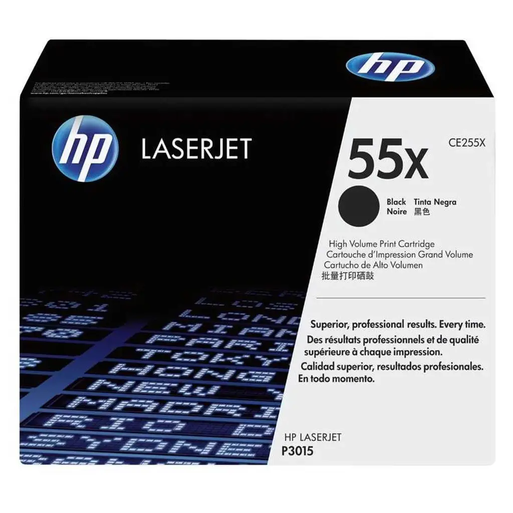 HP 55X Black Siyah 12.500 Sayfa Yüksek Kapasite Toner CE255X