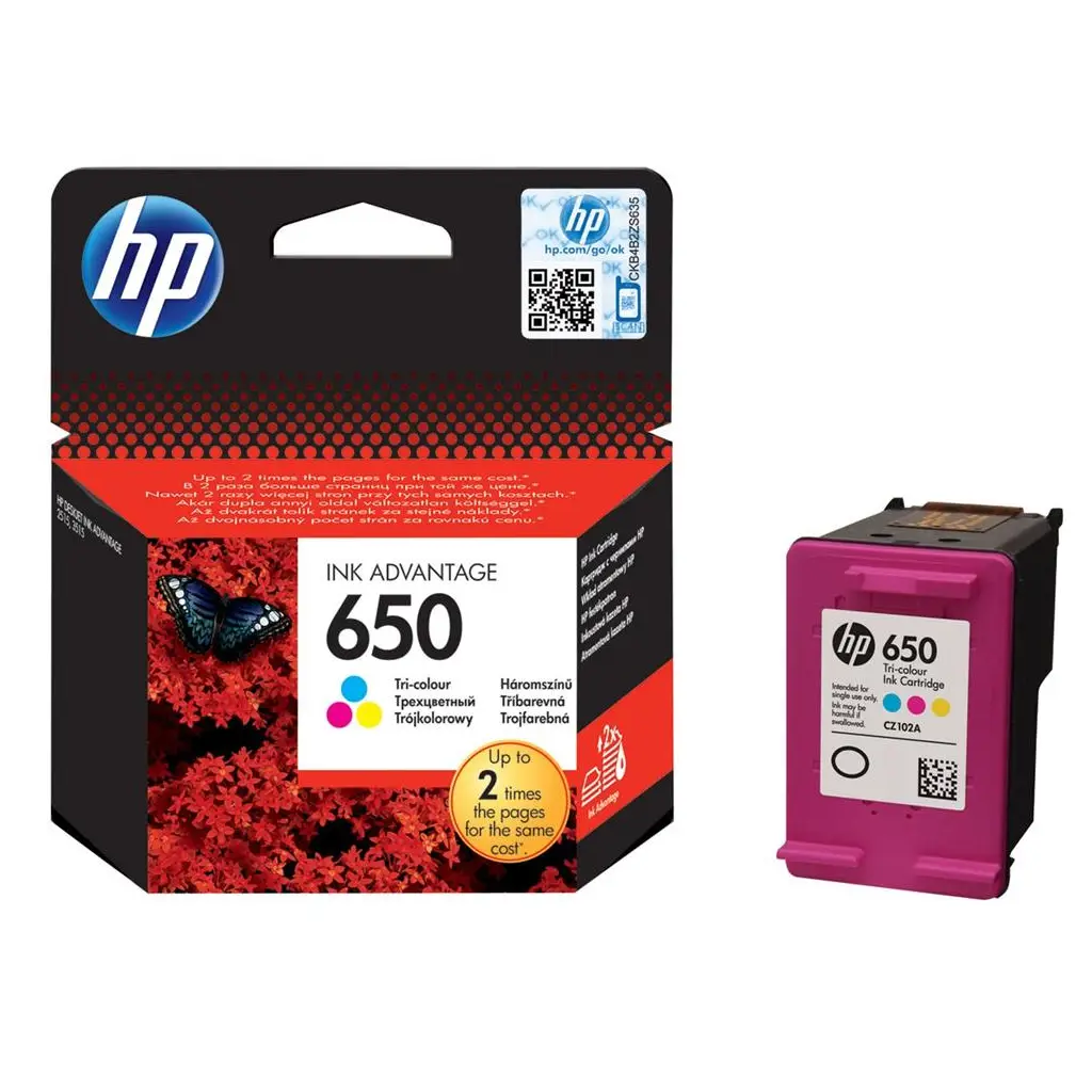 HP 650 Color Renkli Kartuş CZ102AE