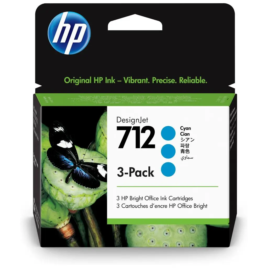 HP 712 Cyan Mavi 29ML 3Lü Paket Plotter Kartuşu 3ED77A