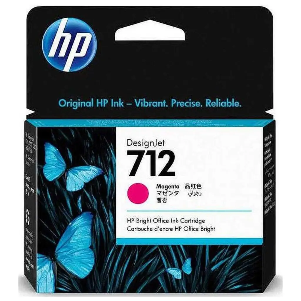 HP 712 Magenta Kırmızı 29ML Plotter Kartuşu 3ED68A