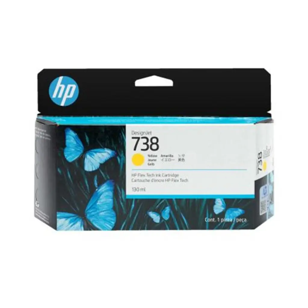 HP 738 Yellow Sarı 130ML Plotter Kartuşu 498N7A