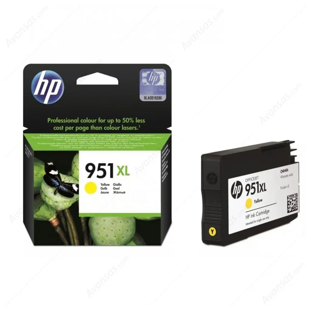 HP 951XL Yellow Sarı Yüksek Kapasite Kartuş CN048AE