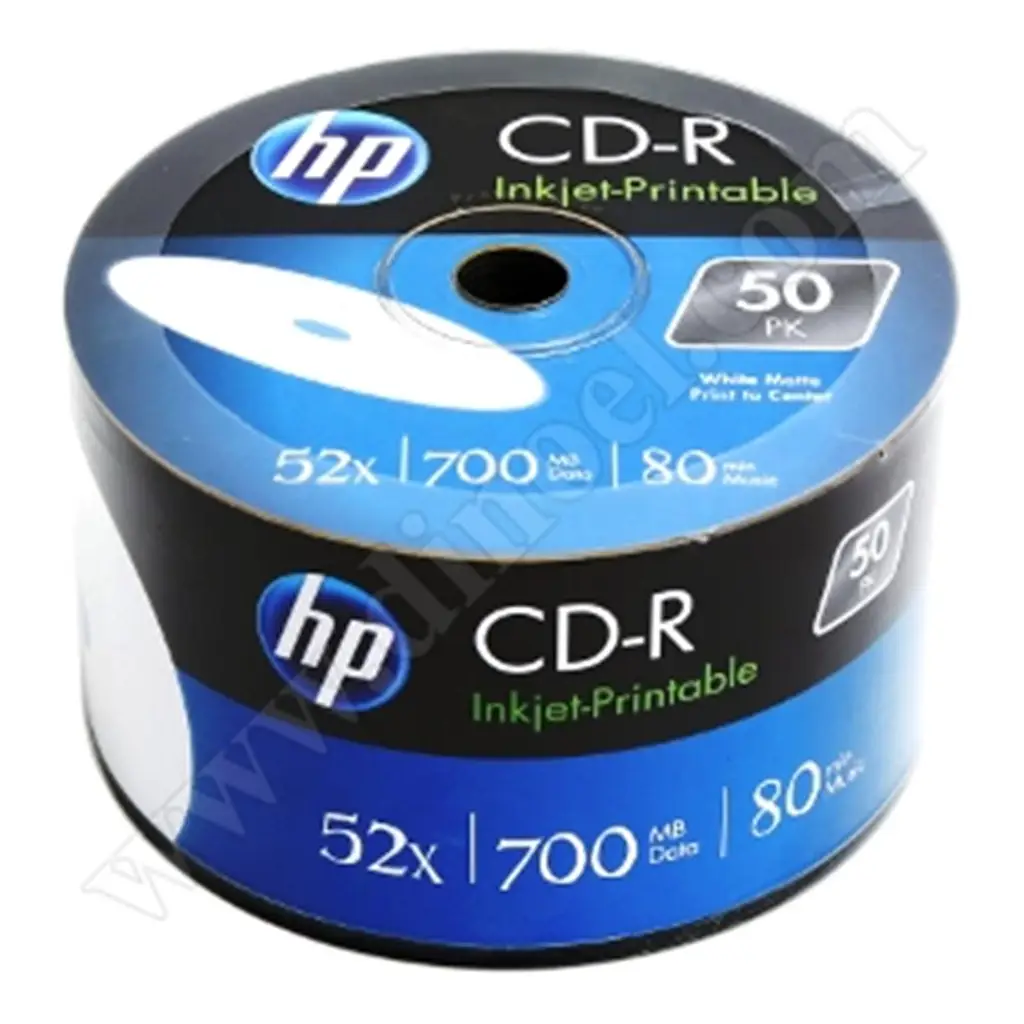 Hp CD-R 700MB-80min Printable 50li Shrink