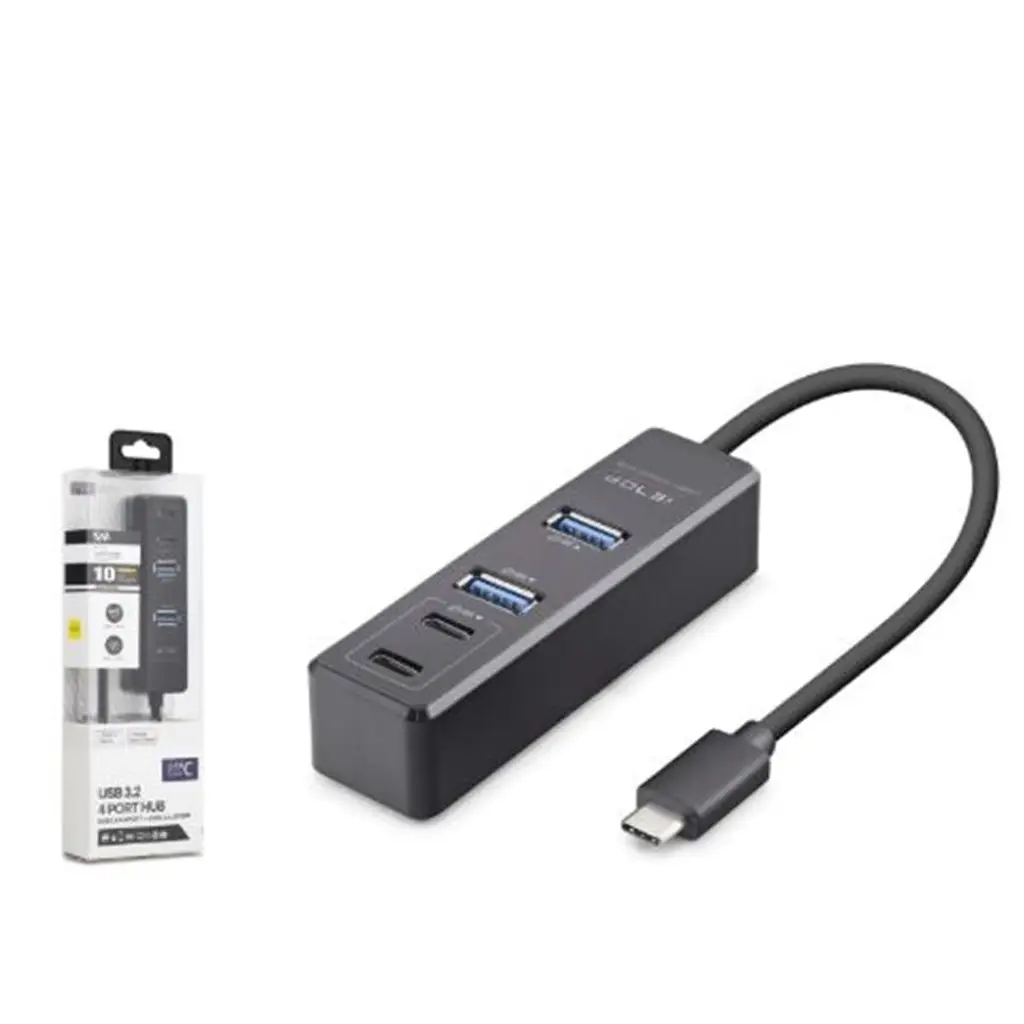iETOP TU1009 Type-C 3.2 Gen2 Hub 4 Port 10 Gbps Siyah