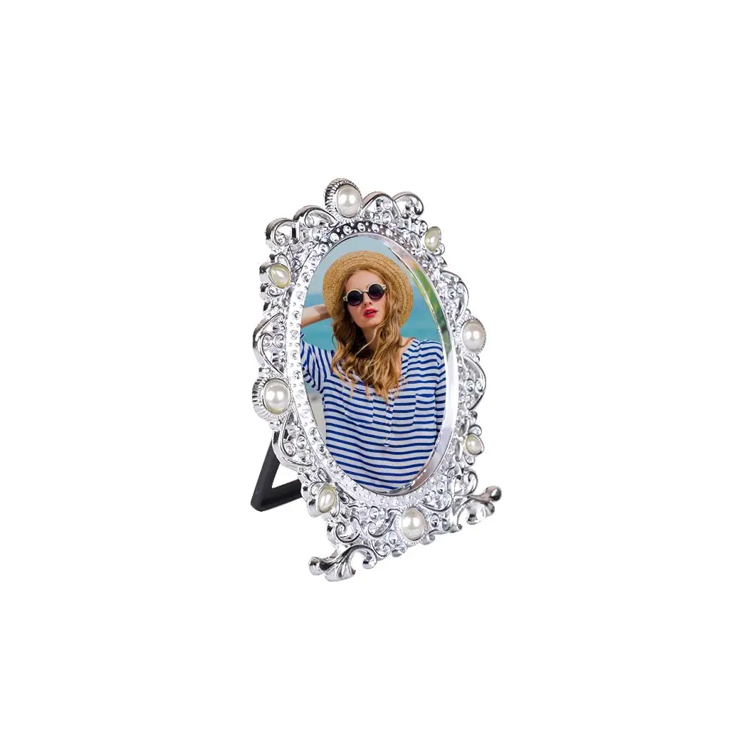 İnci Taşlı Oval Magnet Çerçeve