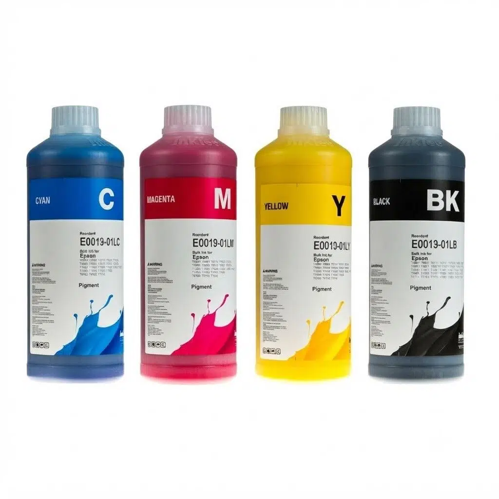 InkTec Epson Muadil 1LT 4 Renk Set Pigment Mürekkep (Wf Serisi)(E0019)