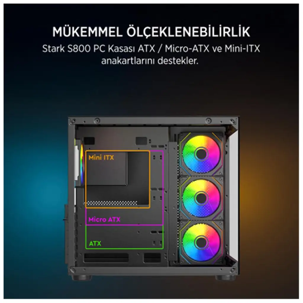 James Donkey Stark S800 4X ARGB 650W Gaming Kasa