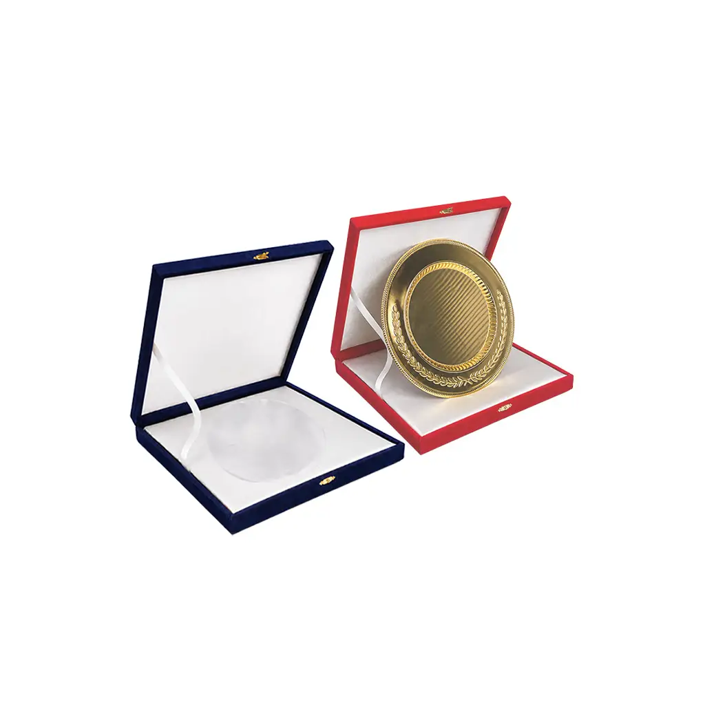 Kadife Tabak Plaket Kutusu 28x28cm - 2'li Paket