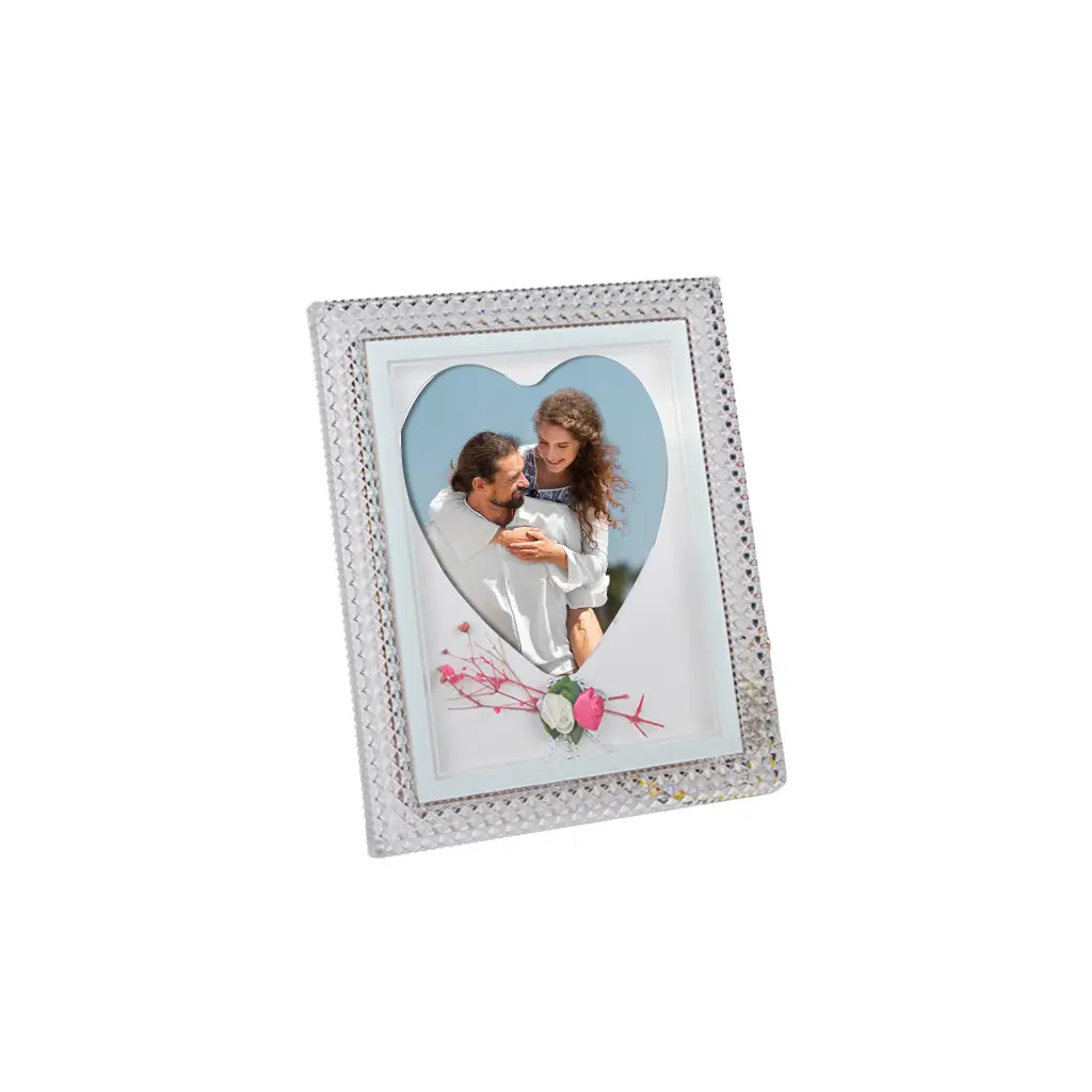 Kalpli Led Işıklı Kristal Fotoğraf Çerçevesi - 20x25cm