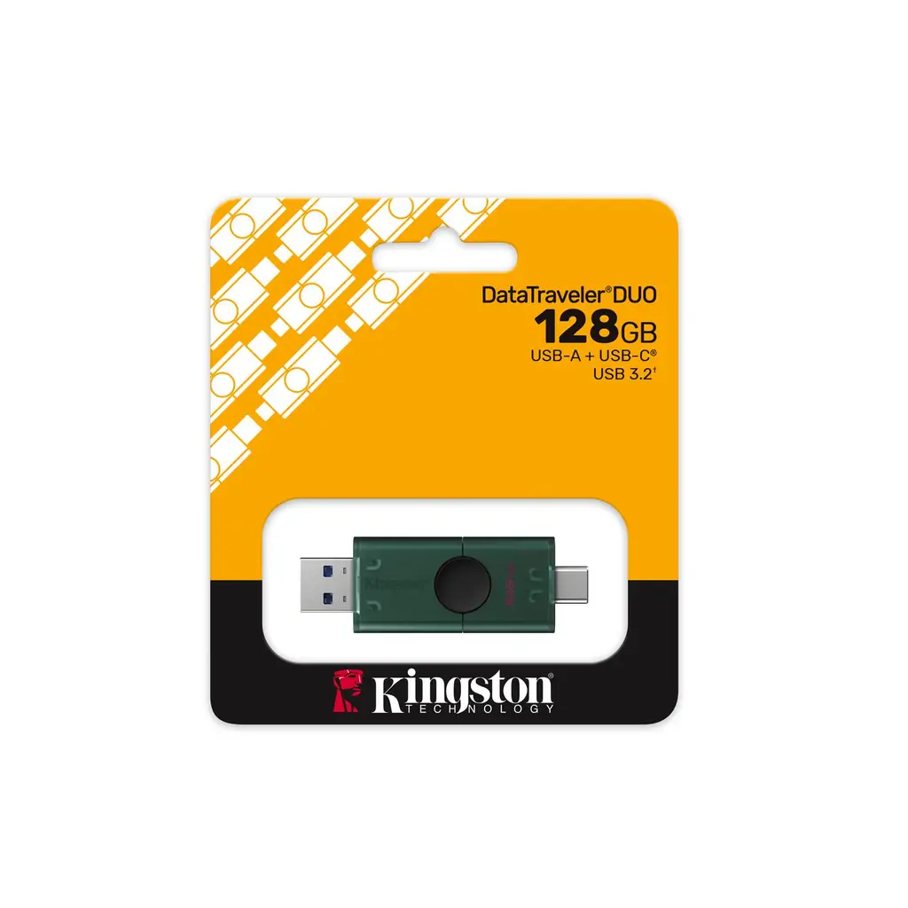 Kingston DTDEG2-128GB 128GB USB-A + USB-C 3.2 Gen 1 DataTraveler DuoG2 Flash Bellek